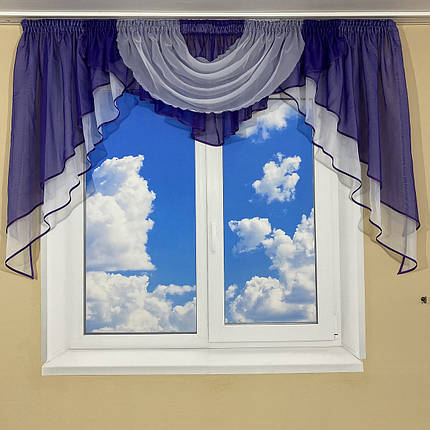 Ламбрекен шифоновий 2м №100 фіолетовий, фото 1