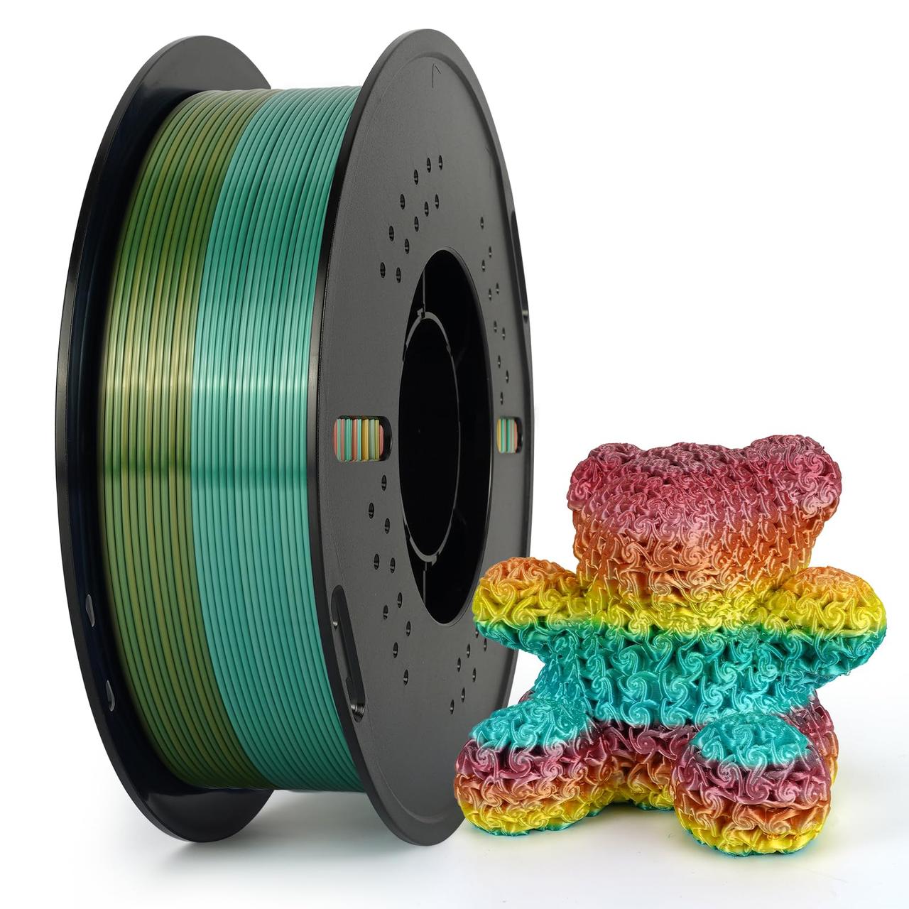 Пластик филамент KINGROON Silk PLA Rainbow Macaron (B01892)