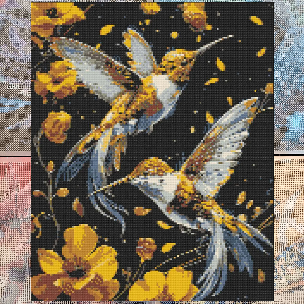 Алмазна мозаїка птахи Колібрі (40*50), фото 1