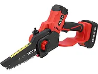 Акумуляторна ланцюгова пилка 18В з акумулятором та зарядним пристроєм YATO YT-828133