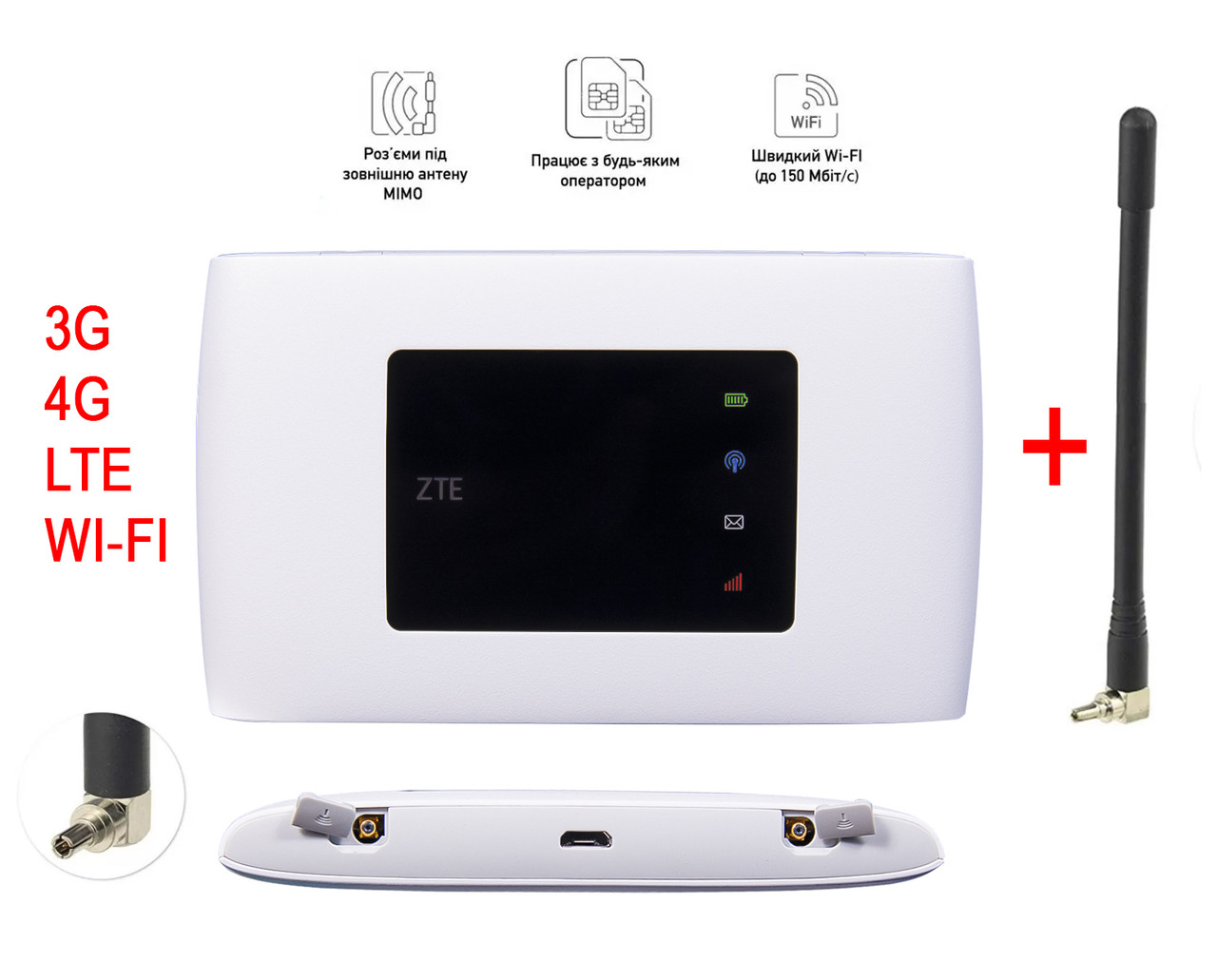 3G/4G портативный модем ZTE MF920u скорость до 150 Мбит/с ...