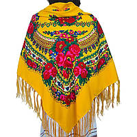 Українська хустка жовта 140*140