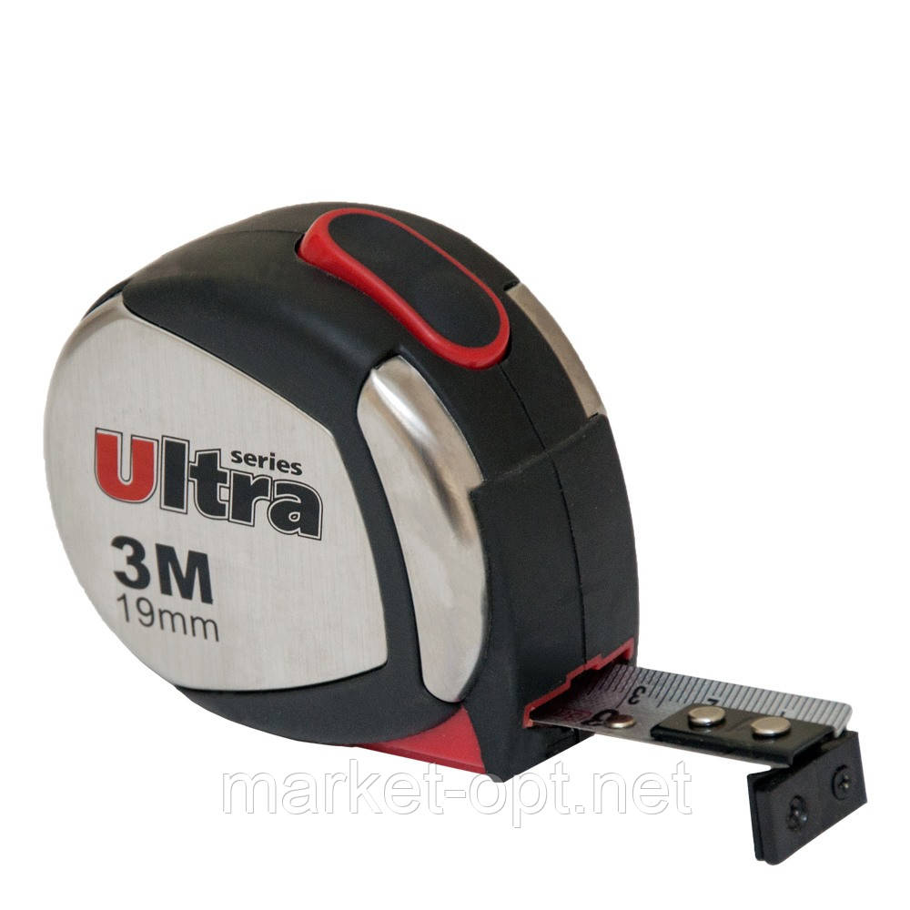 Рулетка магнітна, нейлонове покриття 3 м×19 мм ULTRA (3822032), фото 1