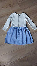 Дитяча тепла сукня у вільному пошитті з принтом розміри 110-134, фото 5