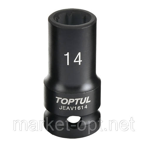 Головка для гальмівних супортів 7 граней (Audi A5, A6L, Q5, Q7, S4 та ін.) TOPTUL JEAV1614, фото 1
