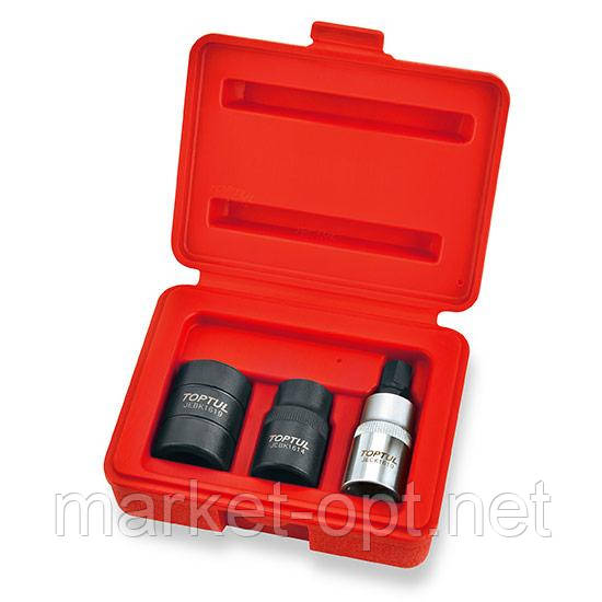 Набір головок для гальмівних супортів 3 од. TOPTUL JGAI0303, фото 1