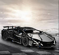 Конструктор велика машина 36*17 на 1280 деталей Ламборгіні чорна спортивна машина