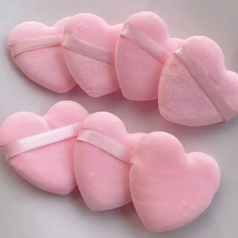 Набір із 4 оксамитових спонжів у формі серця, б'юті-блендери для контурингу та макіяжу очей, для всіх типів шкіри, фото 1