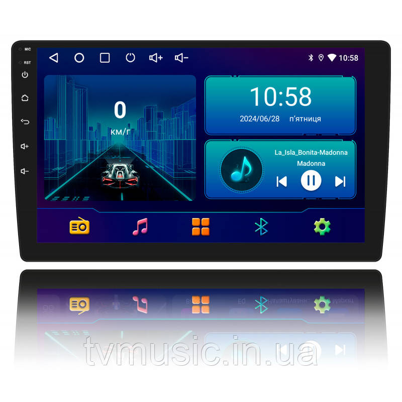 Автомагнітола Fantom FP-9060 Black / Multicolor (Android 9), фото 1