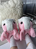 Домашні капці іграшки зайчики рожеві, фото 2