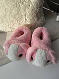 Домашні капці іграшки зайчики рожеві, фото 3