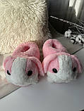 Домашні капці іграшки зайчики рожеві, фото 5