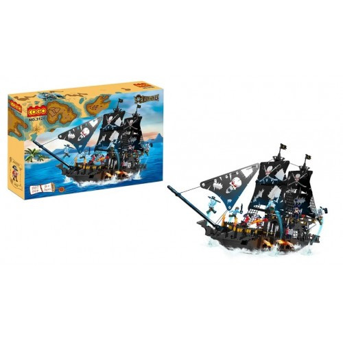 Конструктор COGO 3120 Піратські кораблі (807 елм.) Фрегат в коробці 63.5х42.5 см