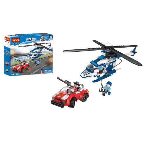 Конструктор COGO 4163 Поліція (229 елм.) Швидкісне переслідування в коробці 27.5х25.5 см