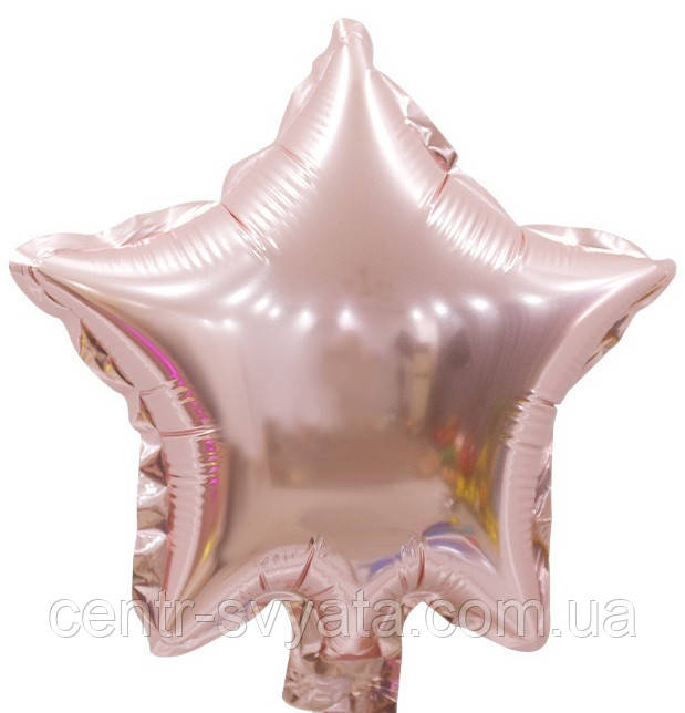 Фольгована кулька КНР 10"(25 см) Зірка пудрова