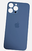 Задня кришка для iPhone 13 Pro Max, блакитна, Sierra Blue, з великими отворами під віконця камер, оригінал