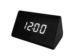 Годиннник настільний електронний з будильником -864-6 з білим підсвічуванням ТМ VST