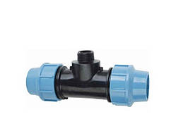 Трійник d=40x11/2 зовнішня різьба ТНР ТМ Santehplast