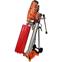 Потужна установка алмазного буріння GTM DK-250/2/45 стійка з нахилом :4.8 кВт, вага 27 кг EHA