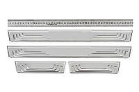 Универсальные накладки на пороги Toyota V-2 (4 шт., нержавейка) для Toyota