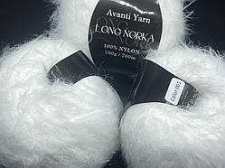 Long Norka Avanti Yarn(еко-норка)-01 білий