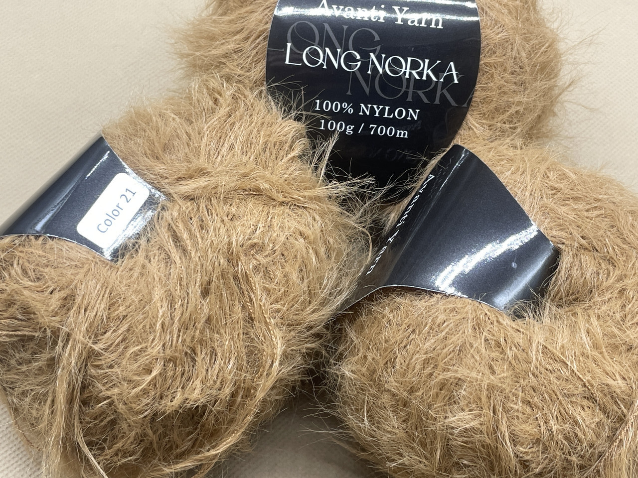 Long Norka Avanti Yarn(еко-норка)-21 карамель, фото 1
