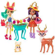 Набір ляльок Enchantimals Garden Magic Set Чарівний сад і ляльки Флаффи і Данэсса FDG01