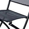 Стілець садовий розкладний зі спинкою Bonro B-5055 чорний текстиль для природи відпочинку дачі саду, фото 7