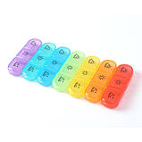 Таблетниця органайзер для ліків Pill Box 7 Days Multicolored, фото 2