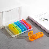 Таблетниця органайзер для ліків Pill Box 7 Days Multicolored, фото 3