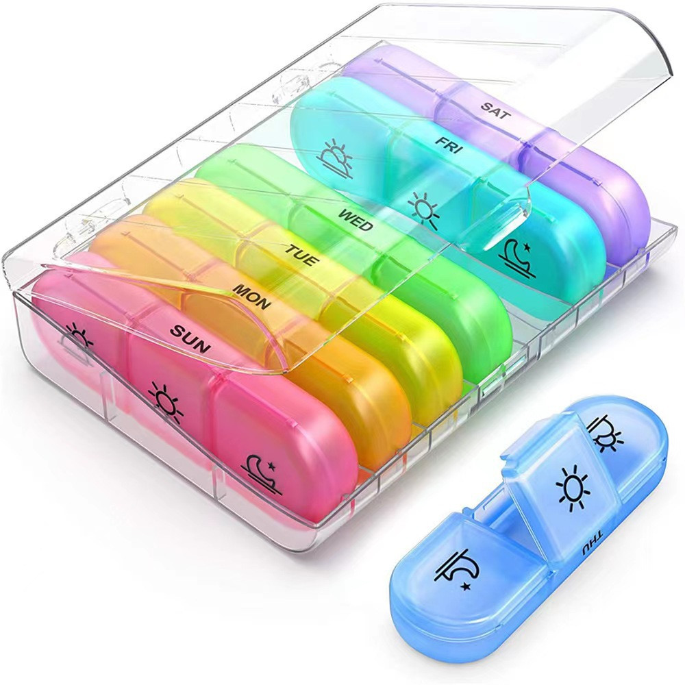 Таблетниця органайзер для ліків Pill Box 7 Days Multicolored, фото 1