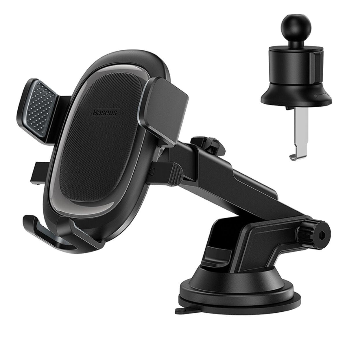 Автотримач для телефона Baseus UltraControl Pro Series Clamp-Type Car Holder Set Cluster Black