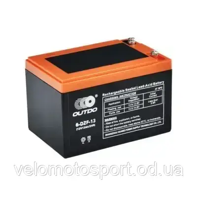 Тяговий акумулятор тяговий промисловий OUTDO 12 V 12 Ah 6-DZF-13 (6-DZM-13)