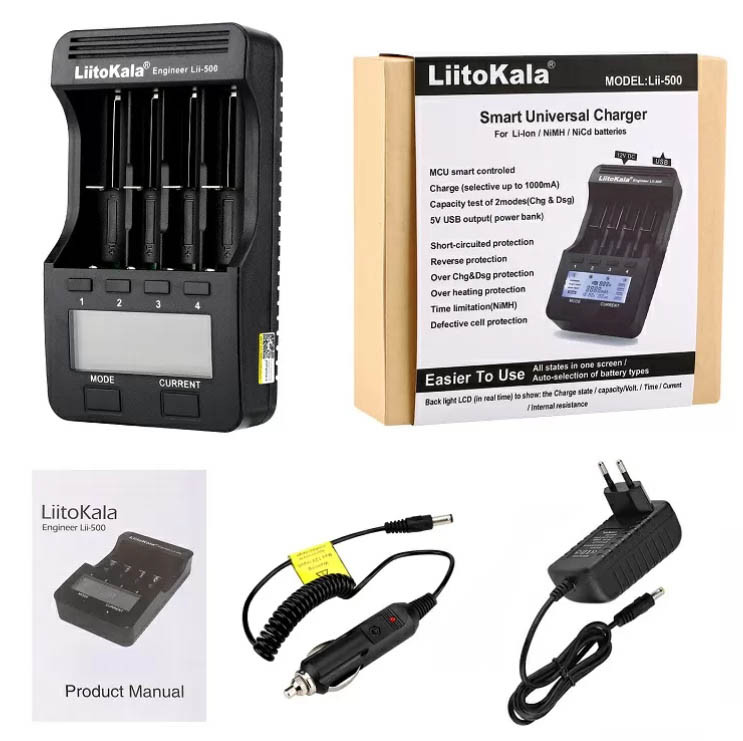 Зарядний пристрій для акумуляторів LiitoKala Lii-500 EU, фото 1