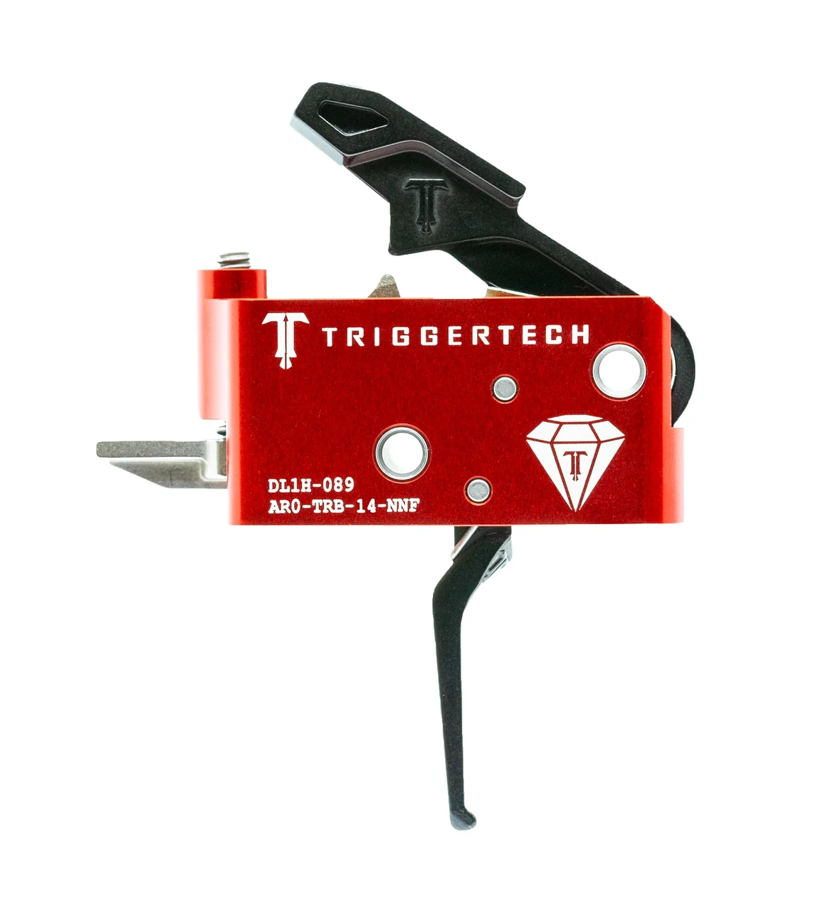 УСМ TriggerTech AR-15 Diamond Trigger, Короткий двухступенчатый, Усилие спуска:1.5-4.0 lbs, Рычаг: Straight Flat, AR0-TRB-14-NNP, фото 1