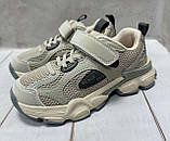 Тканинні модні дитячі кросівки Jong Golf сітка 35-37  бежеві, фото 4