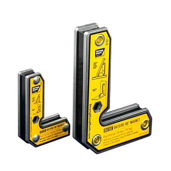 Магнітний позиціонер Strong Hand Tools для внутрішніх і зовнішніх кутів фіксований 2 шт висота 75.5 і 125 мм