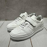 Стильні дитячі кросівки ABA 33-35 маломіри білі, фото 2