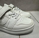 Стильні дитячі кросівки ABA 33-35 маломіри білі, фото 3