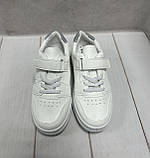 Стильні дитячі кросівки ABA 33-35 маломіри білі, фото 6