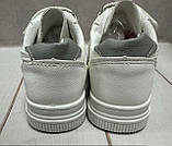 Стильні дитячі кросівки ABA 33-35 маломіри білі, фото 5