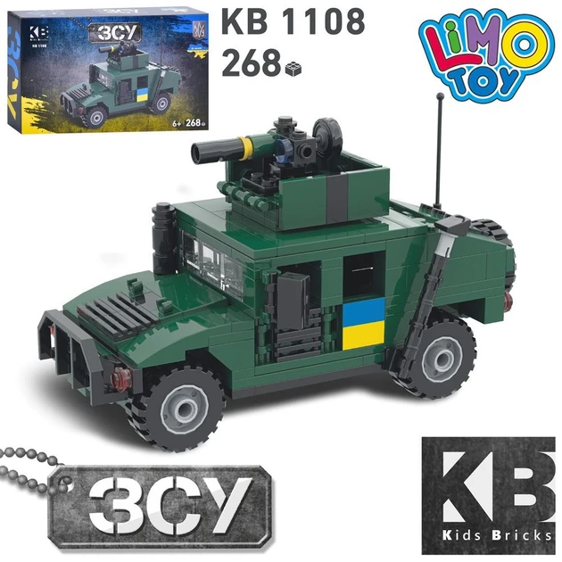 Конструктор KB 1108 військова техніка, 268 деталей, у коробці., фото 1