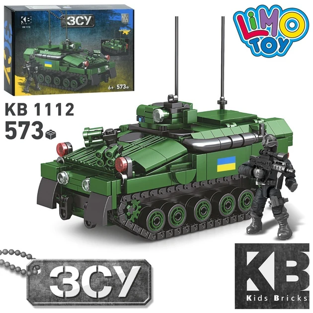 Конструктор KB 1112 військовий, бронетранспортер, фігурки, 573детал, в коробці., фото 1