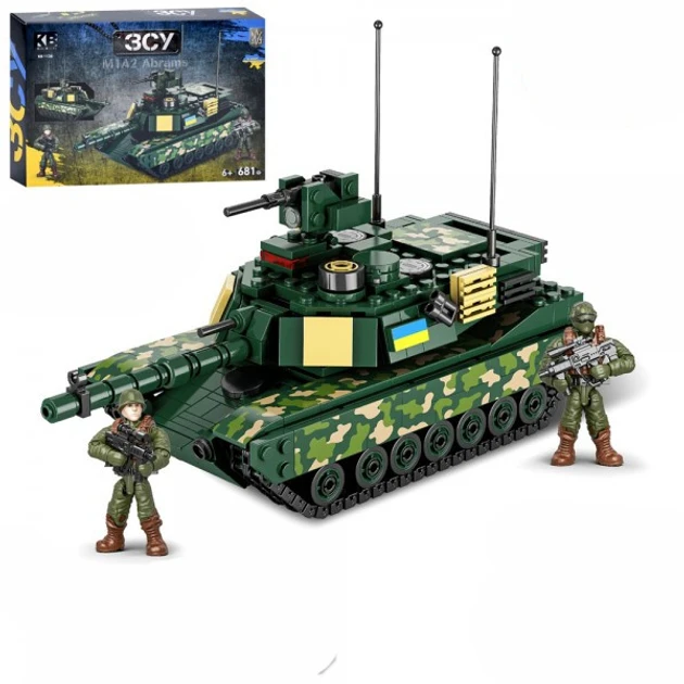 Конструктор KB 1136 військовий, танк, M1A2 Abrams, фігурки, 681де