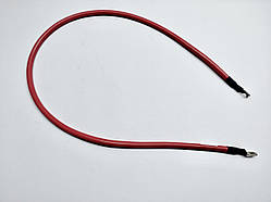 Кабель для акумулятора з клемами LogicPower мідний, довжиною 100 см Червоний