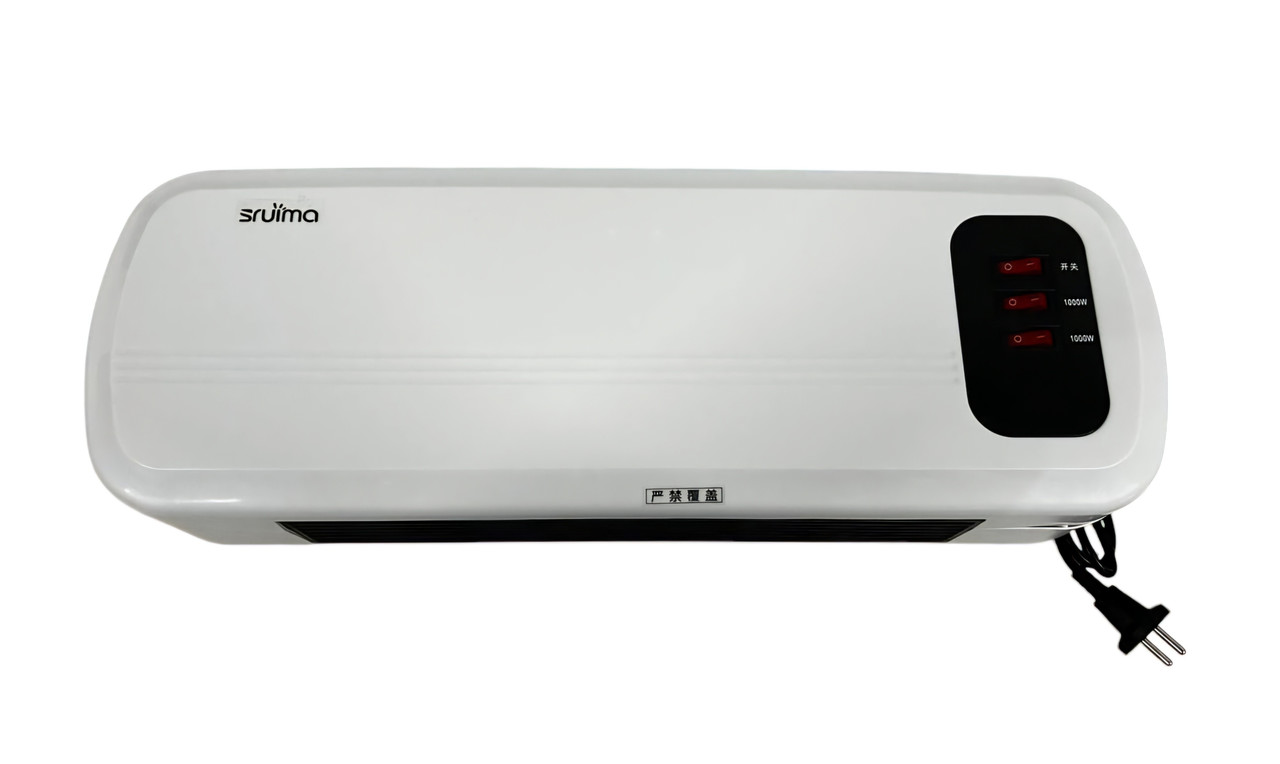 Тепловентилятор Sruima QT-26 2000 Вт для приміщення 20 м2/настінний керамічний/3 режими роботи