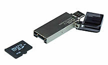 Перехідник мікро СД на USB – micro USB картрідер 3-в-1 DM-CR009