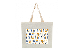 Друк на сумці-шопері 40*35см з бежевими ручками (з двох сторін, принт 20*29см)