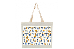 Друк на сумці-шопері 40*35см з бежевими ручками (з двох сторін, принт 28*35см)