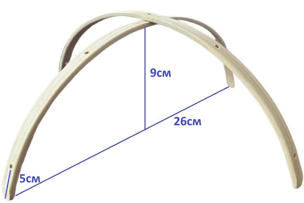 Півкільце бамбукове для мобілю 26см (набір з 2шт.), фото 1